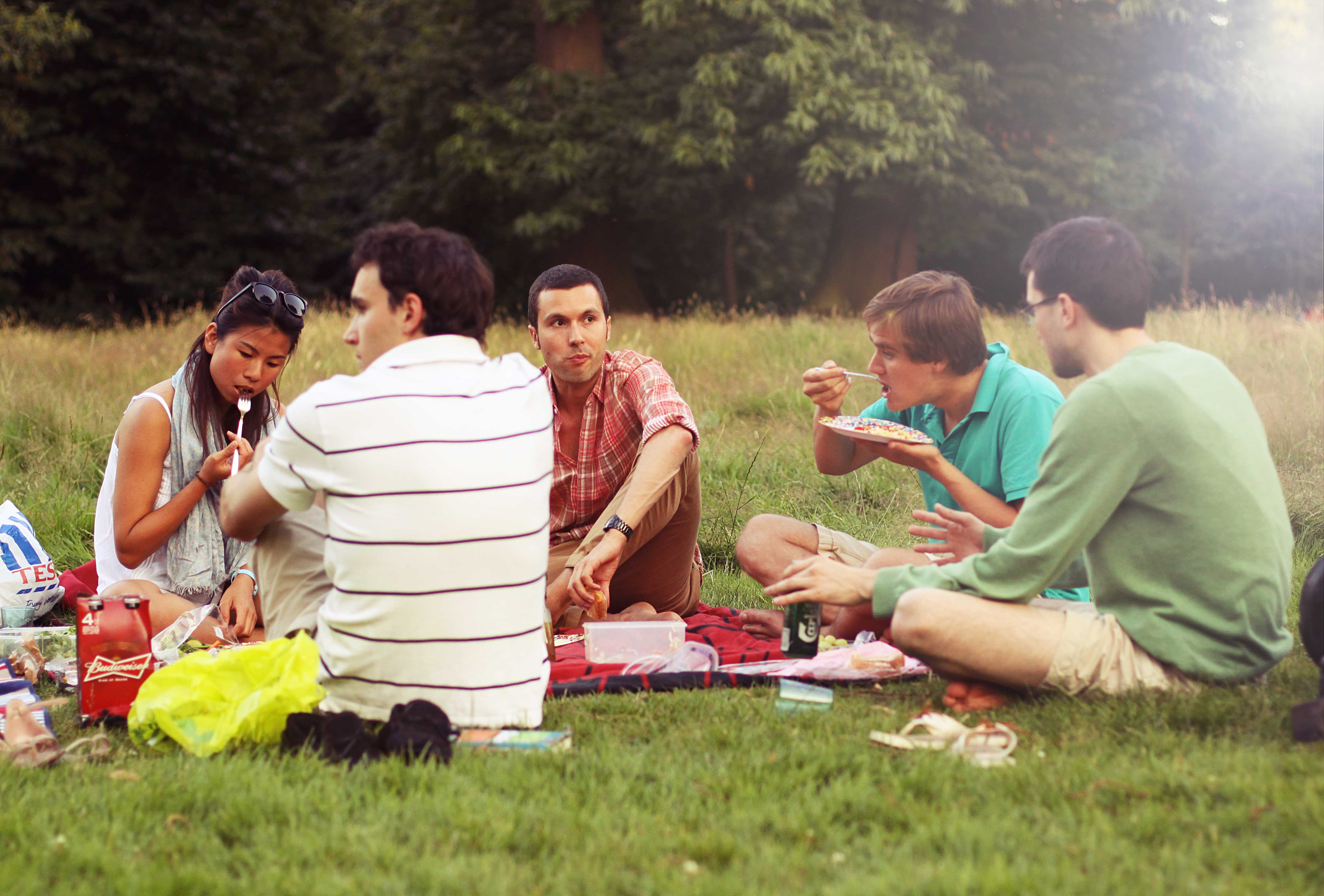 Группа нудистов на пикнике фото